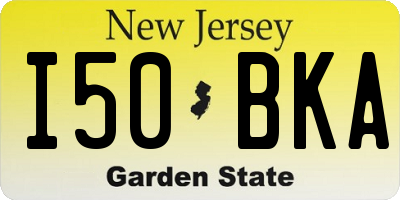 NJ license plate I50BKA