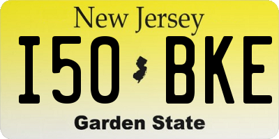 NJ license plate I50BKE