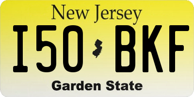 NJ license plate I50BKF