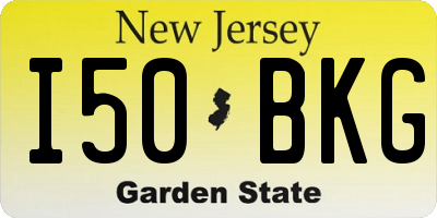 NJ license plate I50BKG
