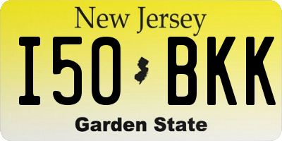 NJ license plate I50BKK