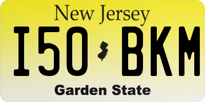 NJ license plate I50BKM