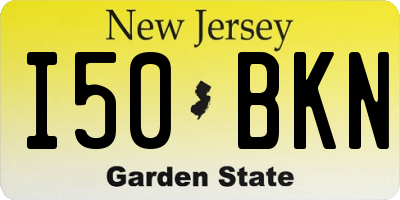 NJ license plate I50BKN