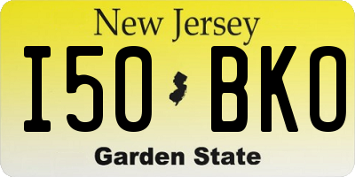 NJ license plate I50BKO