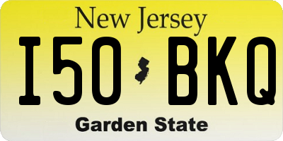 NJ license plate I50BKQ