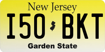 NJ license plate I50BKT
