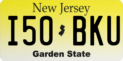 NJ license plate I50BKU