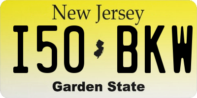 NJ license plate I50BKW