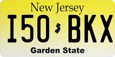 NJ license plate I50BKX