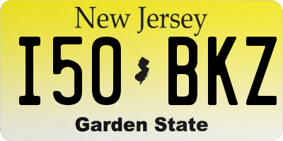 NJ license plate I50BKZ