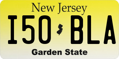 NJ license plate I50BLA