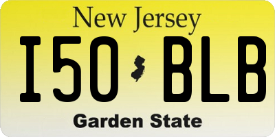 NJ license plate I50BLB