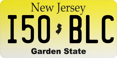 NJ license plate I50BLC