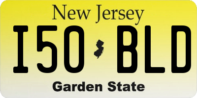 NJ license plate I50BLD