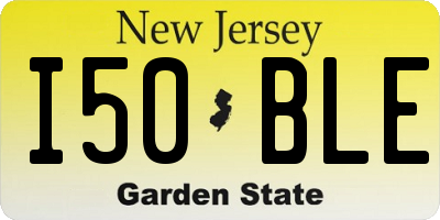 NJ license plate I50BLE