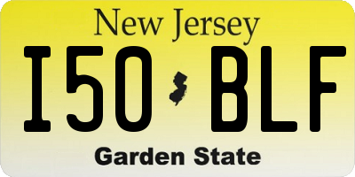 NJ license plate I50BLF
