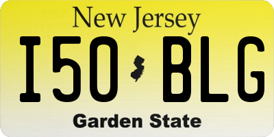 NJ license plate I50BLG