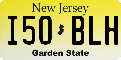 NJ license plate I50BLH