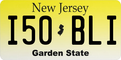 NJ license plate I50BLI