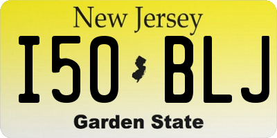 NJ license plate I50BLJ