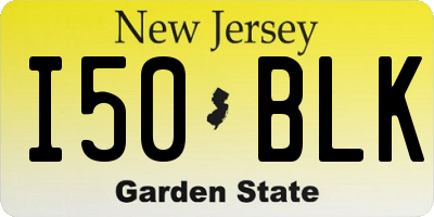 NJ license plate I50BLK