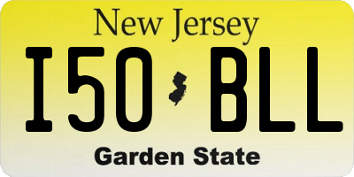 NJ license plate I50BLL