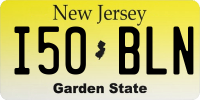 NJ license plate I50BLN