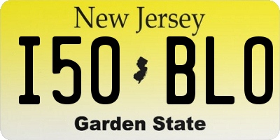 NJ license plate I50BLO