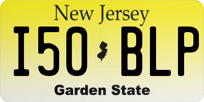 NJ license plate I50BLP