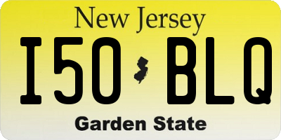 NJ license plate I50BLQ