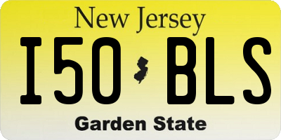 NJ license plate I50BLS
