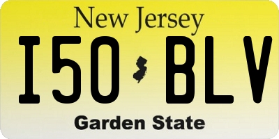 NJ license plate I50BLV