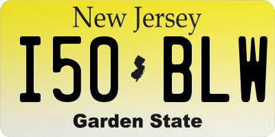 NJ license plate I50BLW