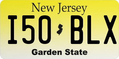 NJ license plate I50BLX