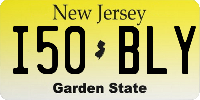 NJ license plate I50BLY