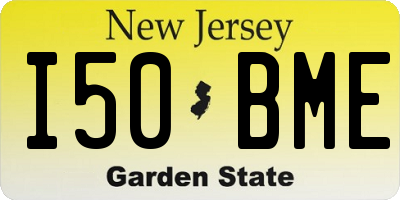 NJ license plate I50BME