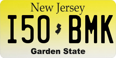NJ license plate I50BMK