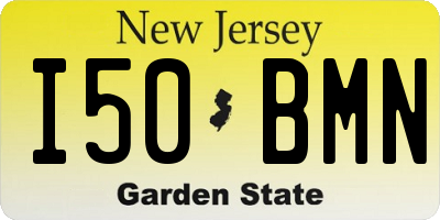 NJ license plate I50BMN