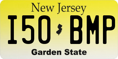 NJ license plate I50BMP