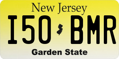 NJ license plate I50BMR