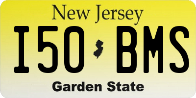 NJ license plate I50BMS