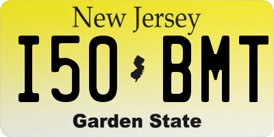 NJ license plate I50BMT