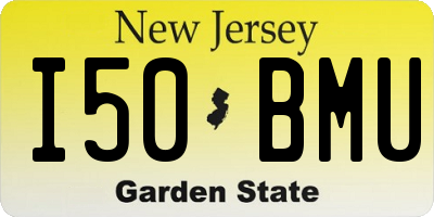 NJ license plate I50BMU