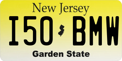 NJ license plate I50BMW
