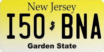 NJ license plate I50BNA