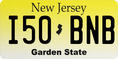 NJ license plate I50BNB