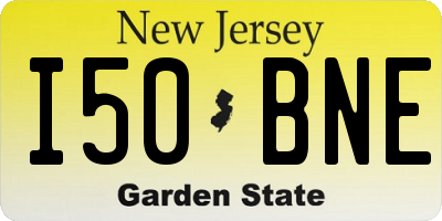 NJ license plate I50BNE