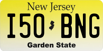 NJ license plate I50BNG