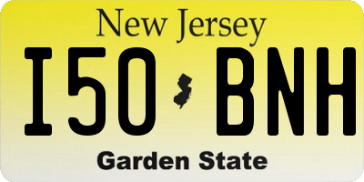 NJ license plate I50BNH