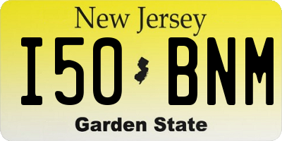 NJ license plate I50BNM